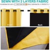 NICETOWN Blackout Window Curtain Panels, Heat and Cold Blocking Drapes for Nursery, 84 inches Drop Thermal Insulated Draperies for Patio Sliding Glass Door (Bright Yellow, 2 Pieces, 52 inches Wide)