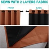 NICETOWN Burnt Orange Blackout Curtains for Nursery 52″ w x 84″ L 2 Panels