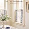 NICETOWN Embroidered Linen Curtains Ivory and White, W52 x L84(Garden Vine Embroidery – Blue)