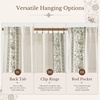 NICETOWN Embroidered Linen Curtains Ivory and White, W52 x L84(Garden Vine Embroidery – Green)
