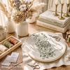 NICETOWN Embroidered Linen Curtains Ivory and White, W52 x L84(Garden Vine Embroidery – Green)