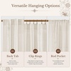 NICETOWN Embroidered Linen Curtains Ivory and White, W52 x L84(Garden Vine Embroidery – Ivory)