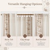 NICETOWN Embroidered Linen Curtains Ivory and White, W52 x L84(Garden Vine Embroidery – Taupe)