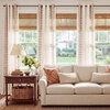 NICETOWN Embroidered Linen Curtains Ivory and White, W52 x L84(Nordic Geo Embroidery – Taupe)