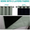 NICETOWN Greyish Green Blackout Curtains for Nursery 52″ w x 84″ L 2 Panels