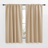 NICETOWN Window Treatment Curtains Room Darkening Drapes – (Biscotti Beige Color) 42 Width X 63 Drop Each Panel, 2 Panels Set, Thermal Insulated Window Covering Curtains and Draperies for Kitchen