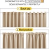 NICETOWN Window Treatment Curtains Room Darkening Drapes – (Biscotti Beige Color) 42 Width X 63 Drop Each Panel, 2 Panels Set, Thermal Insulated Window Covering Curtains and Draperies for Kitchen