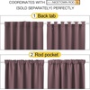 NICETOWN Window Treatment Curtains Room Darkening Drapes – (Dry Rose Color) 52 Width X 54 Drop Each Panel, 2 Panels Set, Curtains and Draperies for Kitchen