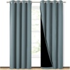 NICETOWN 100% Blackout Curtains for Bedroom 84 incehs Long, Privacy Protection & Noise Reducing Full Shade Drapes with Black Liner, Insulated Window Treatment, 2 Pieces, 52″ W per Panel, Stormy Sea