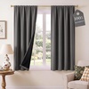 NICETOWN 100% Blackout Sage Green Curtains for Nursery, Rod Pocket Thermal Drapes Room Darkening Window Treatment for Kids Room, W52 x L54, 2 Panels(Grey)