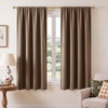 NICETOWN 100% Blackout Sage Green Curtains for Nursery, Rod Pocket Thermal Drapes Room Darkening Window Treatment for Kids Room, W52 x L54, 2 Panels(Tan)