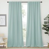 NICETOWN Bedroom Curtains Blackout Curtain Panels – (Aqua Blue Color) 52×95 Inch, 2 PCs, Insulating Energy Saving Solid Rod Pocket Blackout Drapes
