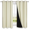 NICETOWN Beige Blackout Curtains for Bedroom 42″ Wide x 63″ Long 2 Panels