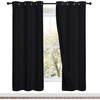 NICETOWN Black Blackout Curtains for Nursery 42″ Wide x 72″ Long 2 Panels