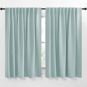 NICETOWN Blackout Curtain Panels Window Draperies – (Aqua Blue Color) 70×63 inch, 2 Pieces, Insulating Room Darkening Blackout Drapes for Bedroom