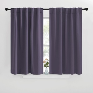 NICETOWN Blackout Curtain Panels for Living Room – (Greyish Purple Color) 42×36 inch, 2 Panels Set, Room Darkening Blackout Drapes for Window