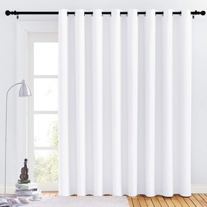 NICETOWN Patio Door Curtain Panel – (120 inches Wide, Pure White, 1 Piece) Nursery & Infant Care Drape, Extra Long 102 inches Length Curtain for Dining Room