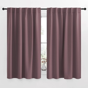 NICETOWN Window Treatment Curtains Room Darkening Drapes – (Dry Rose Color) 52 Width X 54 Drop Each Panel, 2 Panels Set, Curtains and Draperies for Kitchen