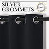 NICETOWN Black Blackout Curtains for Cafe 42″ Wide x 48″ Long 2 Panels