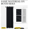 NICETOWN Black Blackout Curtains for Cafe 42″ Wide x 48″ Long 2 Panels