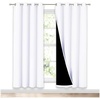 NICETOWN White Blackout Curtains for Nursery 52″ Wide x 72″ Long 2 Panels