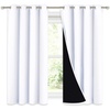 NICETOWN White Blackout Curtains for Window 52″ Wide x 54″ Long 2 Panels