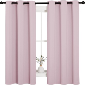 NICETOWN Baby Pink Blackout Curtains for Nursery 42″ w x 63″ L 2 Panels