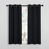 NICETOWN Black Blackout Curtains for Cafe 34″ Wide x 54″ Long 2 Panels