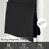 NICETOWN Natural 100% Blackout French Door Roman Shade W30 x L72 in(Black)