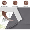 NICETOWN Natural 100% Blackout French Door Roman Shade W30 x L72 in(Grey)