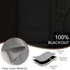 NICETOWN Natural 100% Blackout French Door Roman Shade W30 x L72 in(Linen Grey)