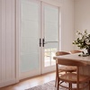 NICETOWN Natural 100% Blackout French Door Roman Shade W30 x L72 in(Off White)