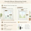 NICETOWN Natural 100% Blackout French Door Roman Shade W30 x L72 in(Stone Blue)