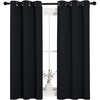 NICETOWN Black Blackout Curtains for Cafe 34″ Wide x 54″ Long 2 Panels