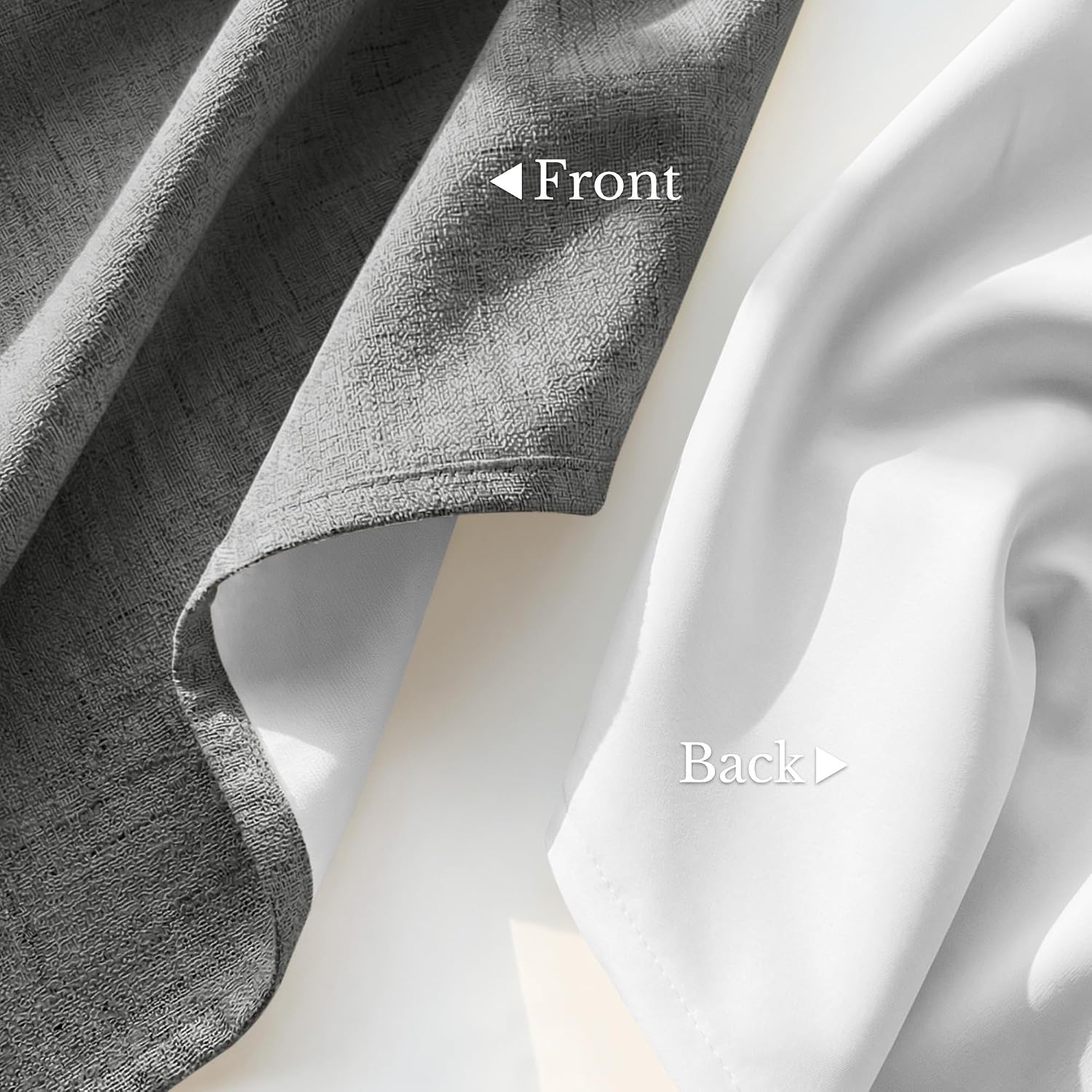 image:imageNICETOWN Grey 100 Blackout Bedroom Curtains 72 inches Long x W52Grey