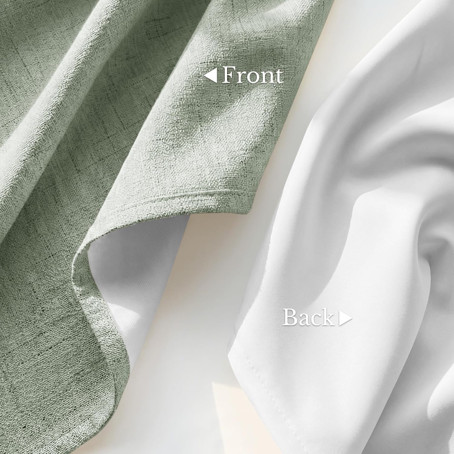 image:imageNICETOWN Grey 100 Blackout Bedroom Curtains 72 inches Long x W52Sage Green