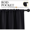 NICETOWN Black Blackout Curtains for Living Room 42″ w x 72″ L 2 Panels