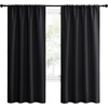 NICETOWN Black Blackout Curtains for Living Room 42″ w x 72″ L 2 Panels