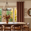 NICETOWN Grey 100% Blackout Bedroom Curtains 72 inches Long x W52(Caramel)