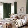 NICETOWN Grey 100% Blackout Bedroom Curtains 72 inches Long x W52(Forest Green)