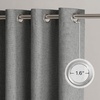 NICETOWN Grey 100% Blackout Bedroom Curtains 72 inches Long x W52(Grey)