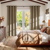 NICETOWN Grey 100% Blackout Bedroom Curtains 72 inches Long x W52(Hazelnut Brown)
