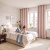 NICETOWN Grey 100% Blackout Bedroom Curtains 72 inches Long x W52(Pink)