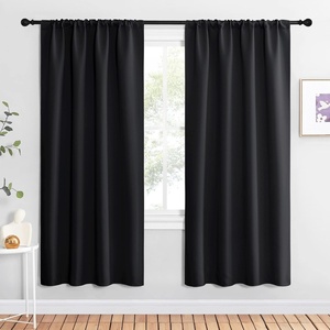 NICETOWN Black Blackout Curtains for Living Room 42″ w x 72″ L 2 Panels