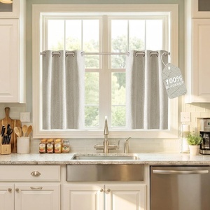 NICETOWN Grey 100% Blackout Bedroom Curtains 72 inches Long x W52(Ivory)