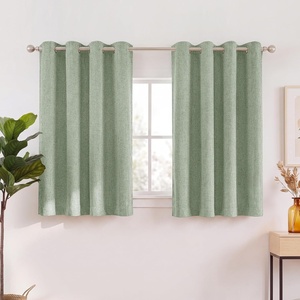NICETOWN Grey 100% Blackout Bedroom Curtains 72 inches Long x W52(Sage Green)